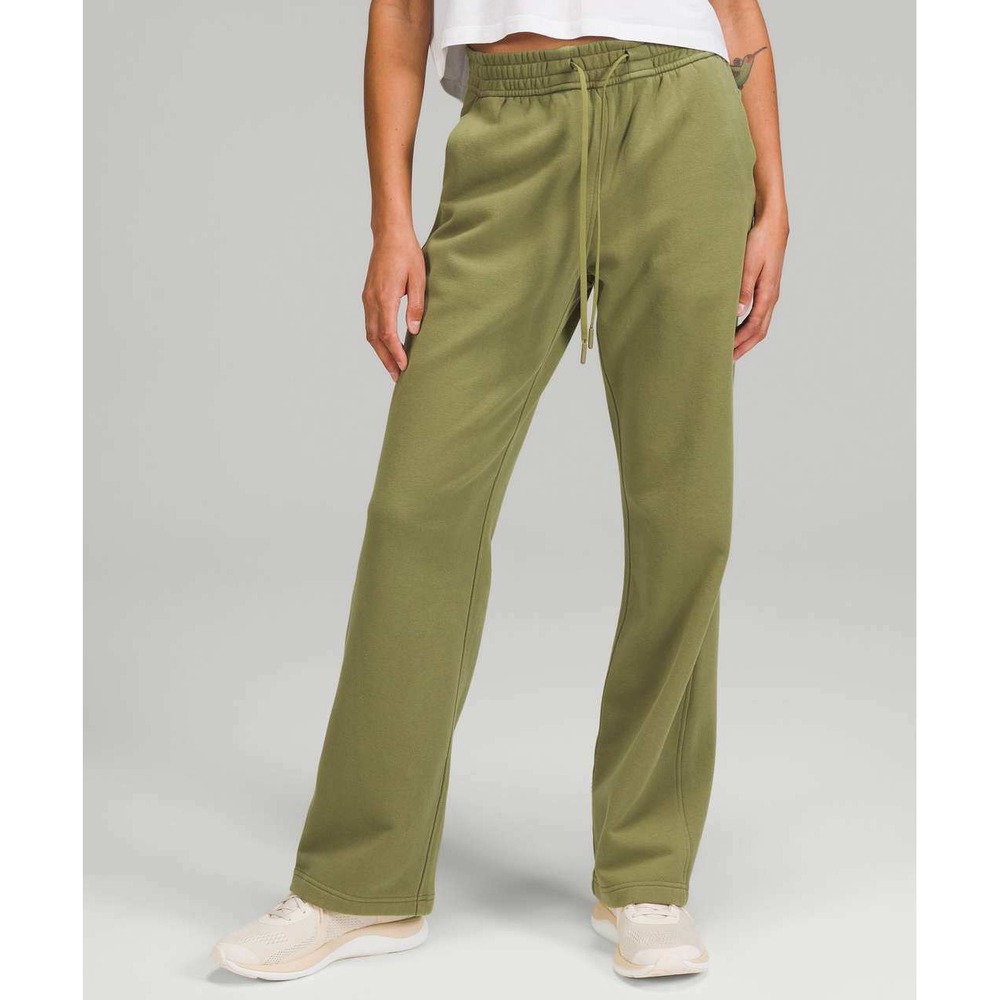 Lululemon Loungeful Straight Leg Pant Bronze Green Sweatpants Fleece Lounge Cozy